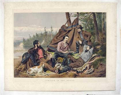 1 piece Hand Colored Lithograph  4dbc9