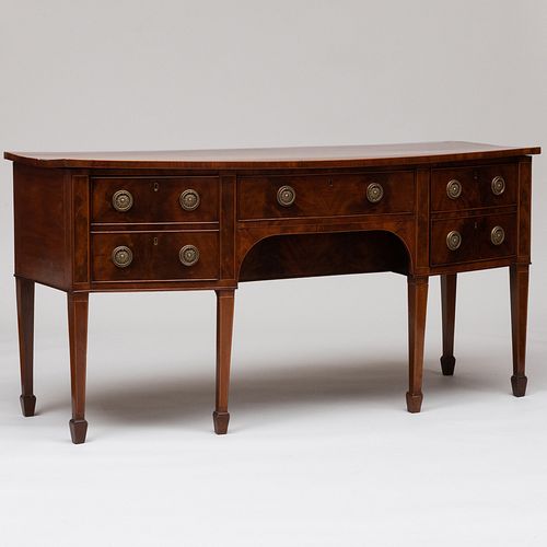 GEORGE III INLAID MAHOGANY BOW FRONT 3095ea