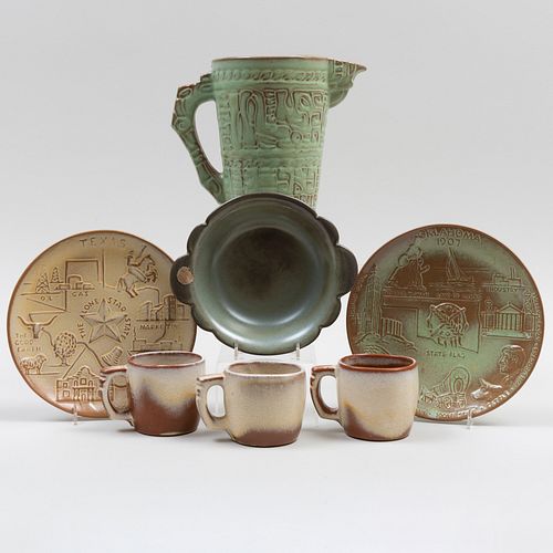 GROUP OF FRANKOMA POTTERYMolded