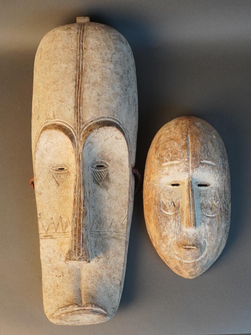 TWO AFRICAN OCEANIC CARVED WOOD 30960f