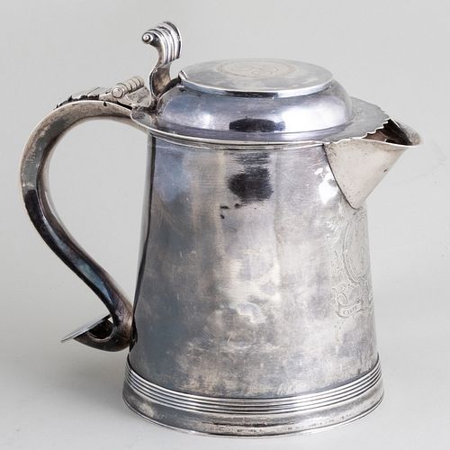 EARLY AMERICAN SILVER TANKARDProbably