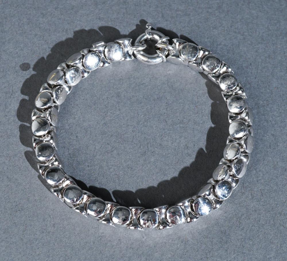 ITALIAN 14 KARAT WHITE GOLD BRACELET 309661