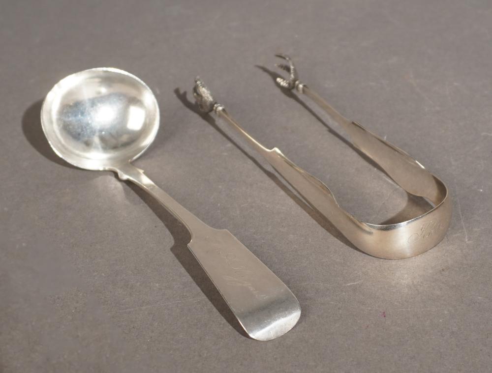 AMERICAN COIN SILVER TONGS AND 309683