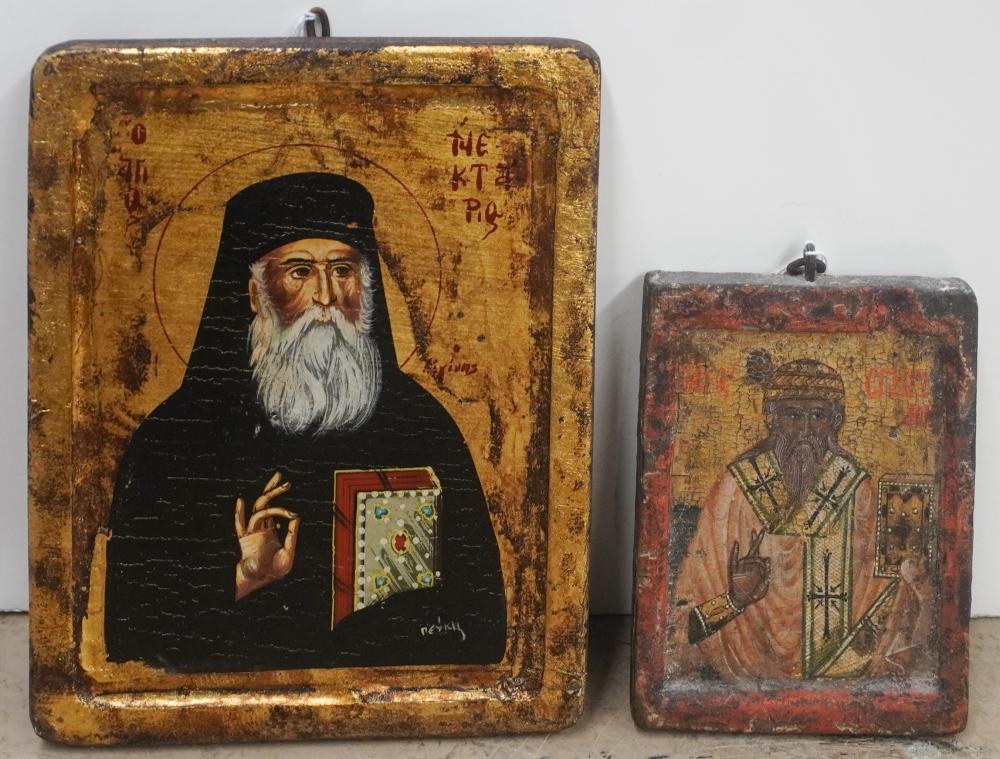 GREEK ICON OF FATHER PEKI AND DOUBLE 3096d1