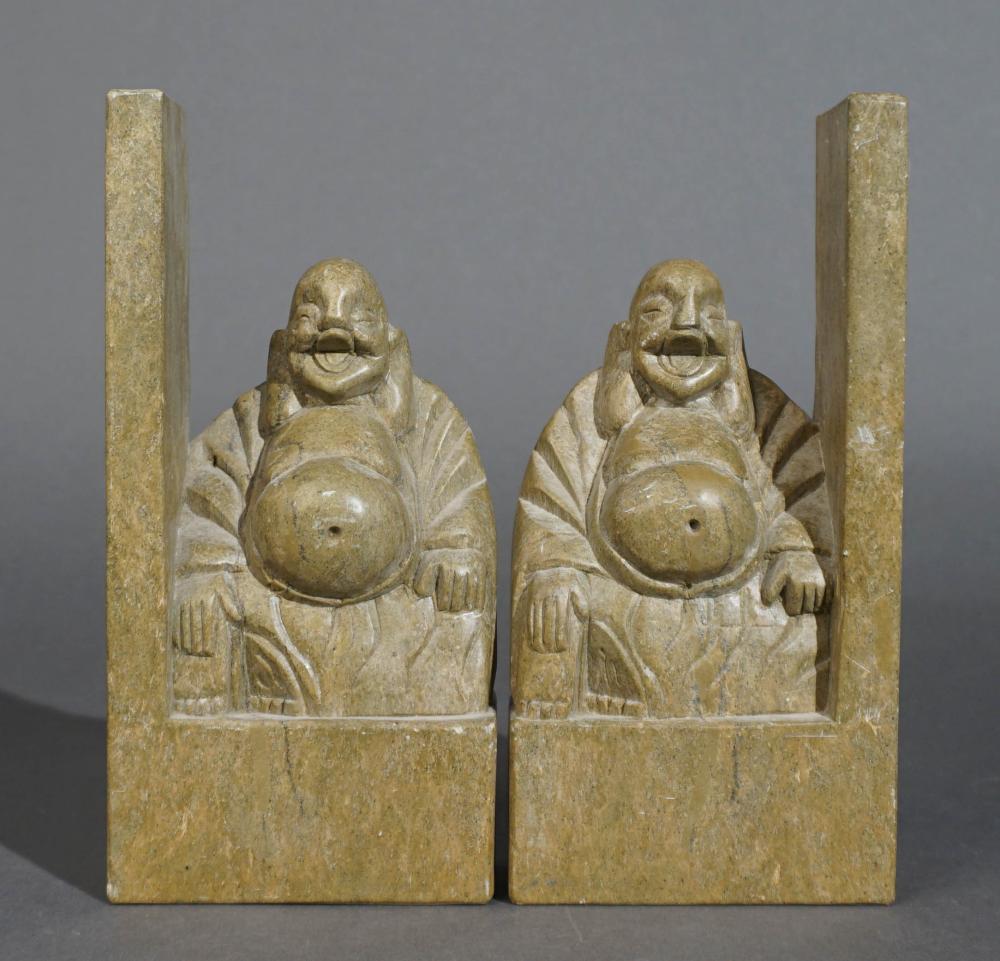 PAIR EAST ASIAN CARVED SOAPSTONE