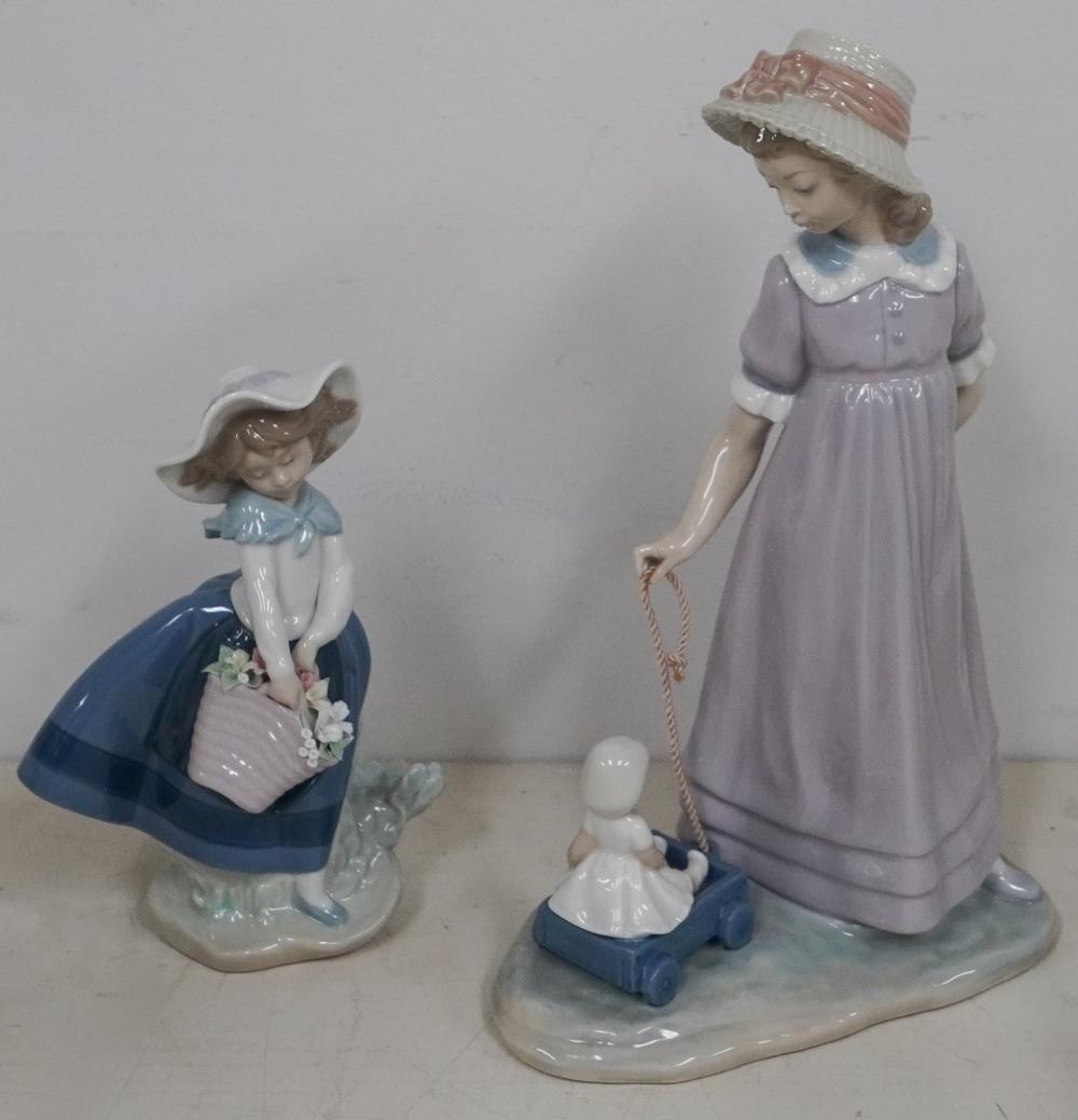 TWO LLADRO PORCELAIN FIGURINES,