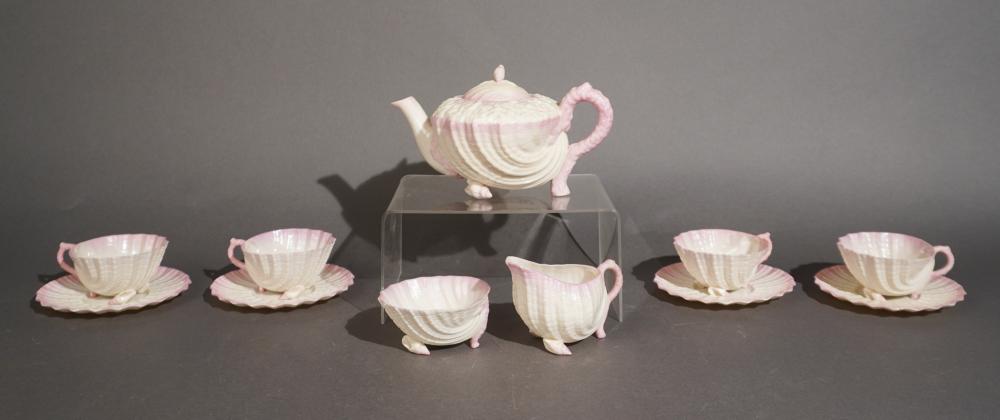 BELLEEK BLACK MARK PINK SHELL PATTERN 309816