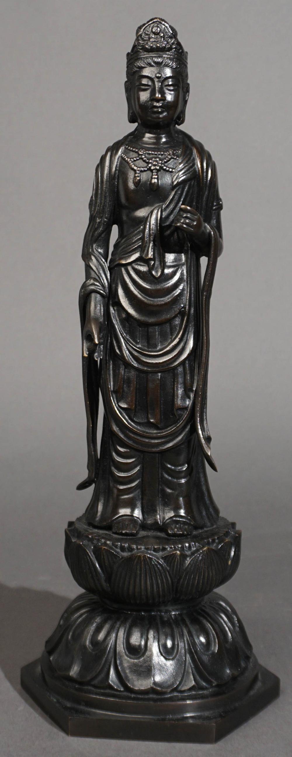 CHINESE PATINATED BRONZE FIGURE 30987d
