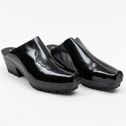 PAIR OF HELMUT LANG PATENT LEATHER