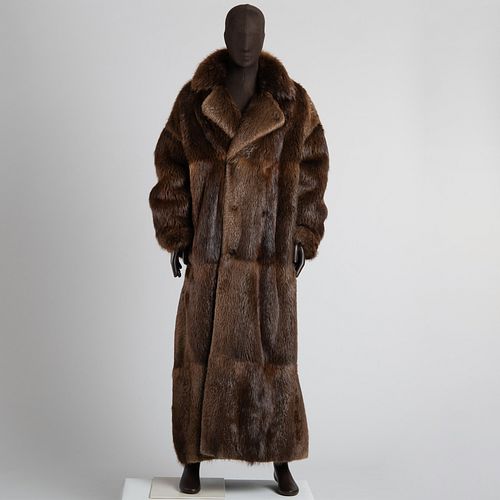 FENDI ALTA MODA CASTOR FUR OVERCOATClient 3098f9