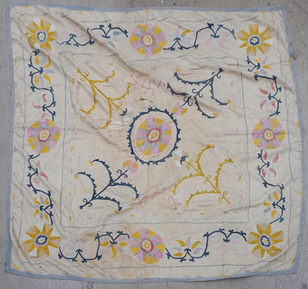 CAUCASIAN EMBROIDERED SILK TABLE 30992c