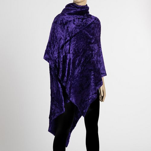 TODD OLDHAM PURPLE CHENILLE SCARFLabel.