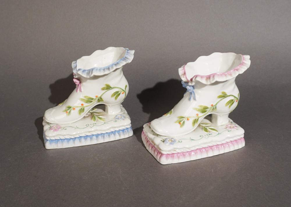 PAIR CONTINENTAL PORCELAIN SHOE FORM 309963