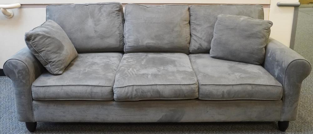 HAVERTY'S GREY UPHOLSTERED THREE