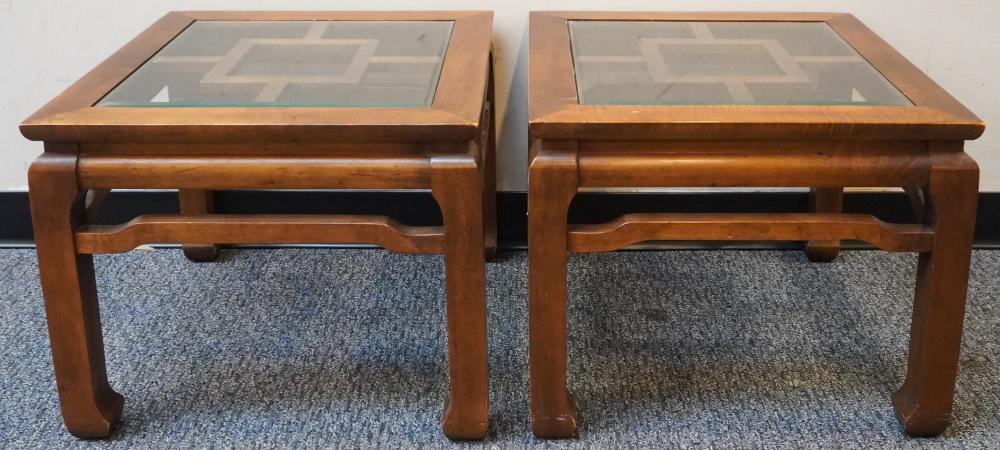 PAIR OF ASIAN STYLE FRUITWOOD AND