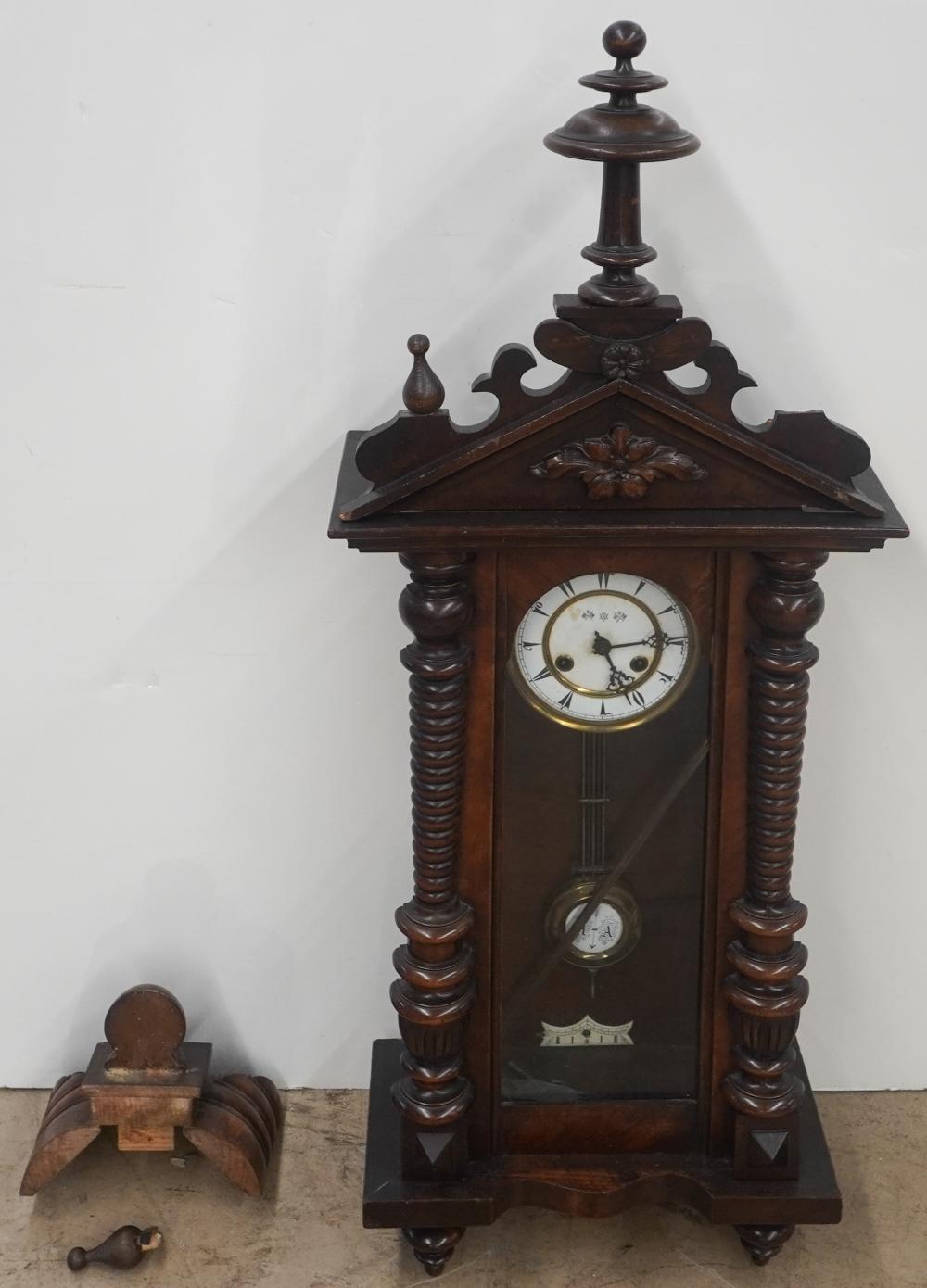 GERMAN BAROQUE STYLE WALNUT REGULATOR 3099a8