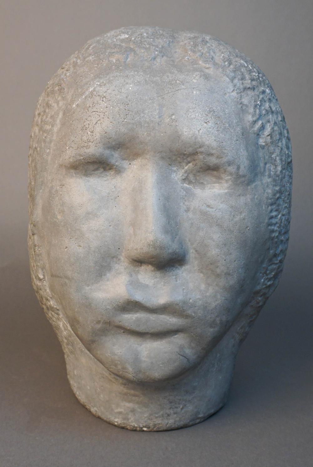 CONTEMPORARY CARVED STONE BUST