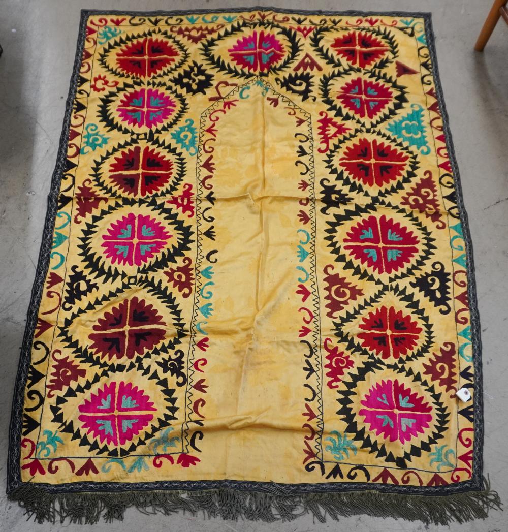 SHAKHRISABZ SILK AND COTTON EMBROIDERED