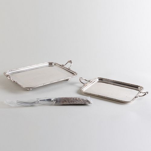 PAIR OF SILVERPLATE TRAYS FROM 3099de