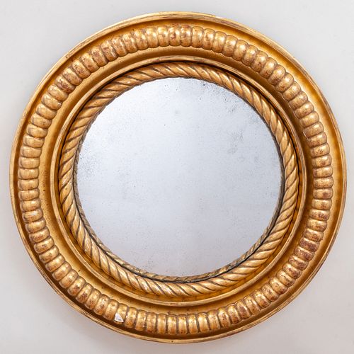 VICTORIAN GILTWOOD CONVEX MIRRORWith 309a2e