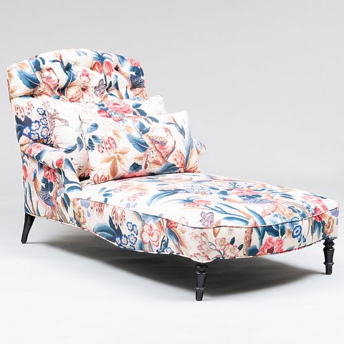 VICTORIAN STYLE FLORAL CHINTZ UPHOLSTERED 309a33