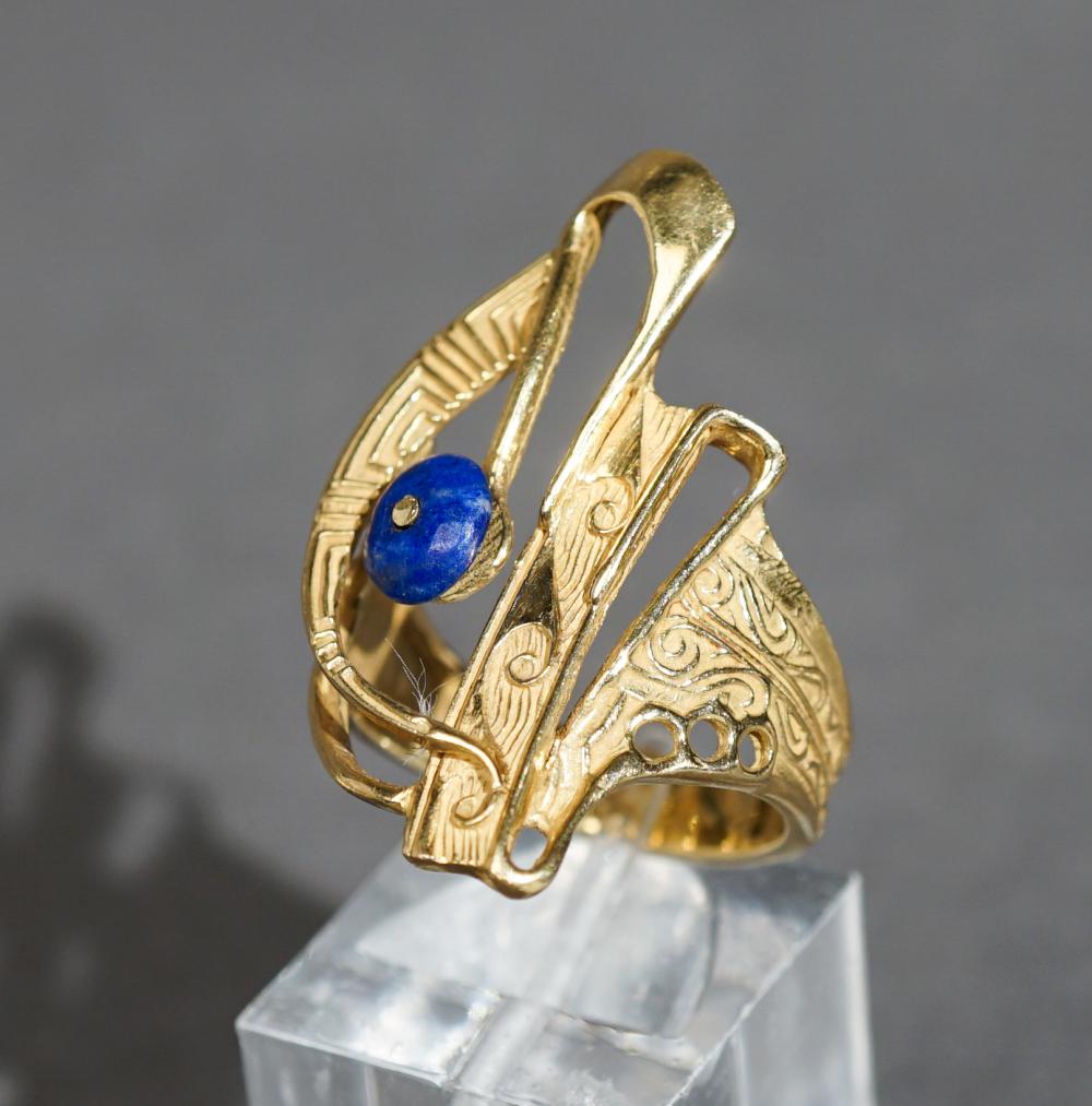 18 KARAT YELLOW GOLD AND LAPIS 309a63