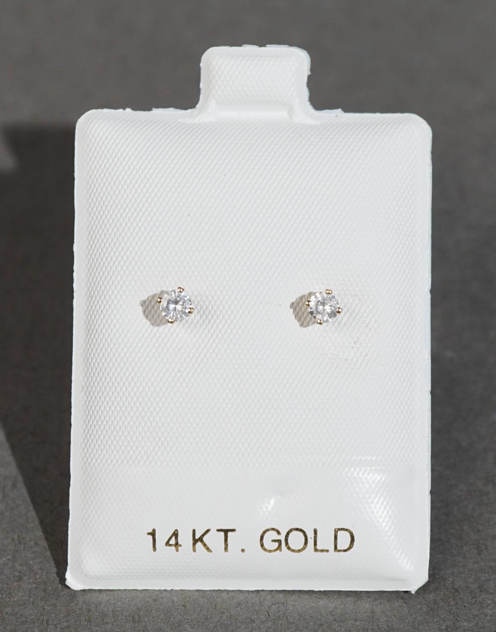 PAIR OF 14 KARAT YELLOW GOLD AND 309a74