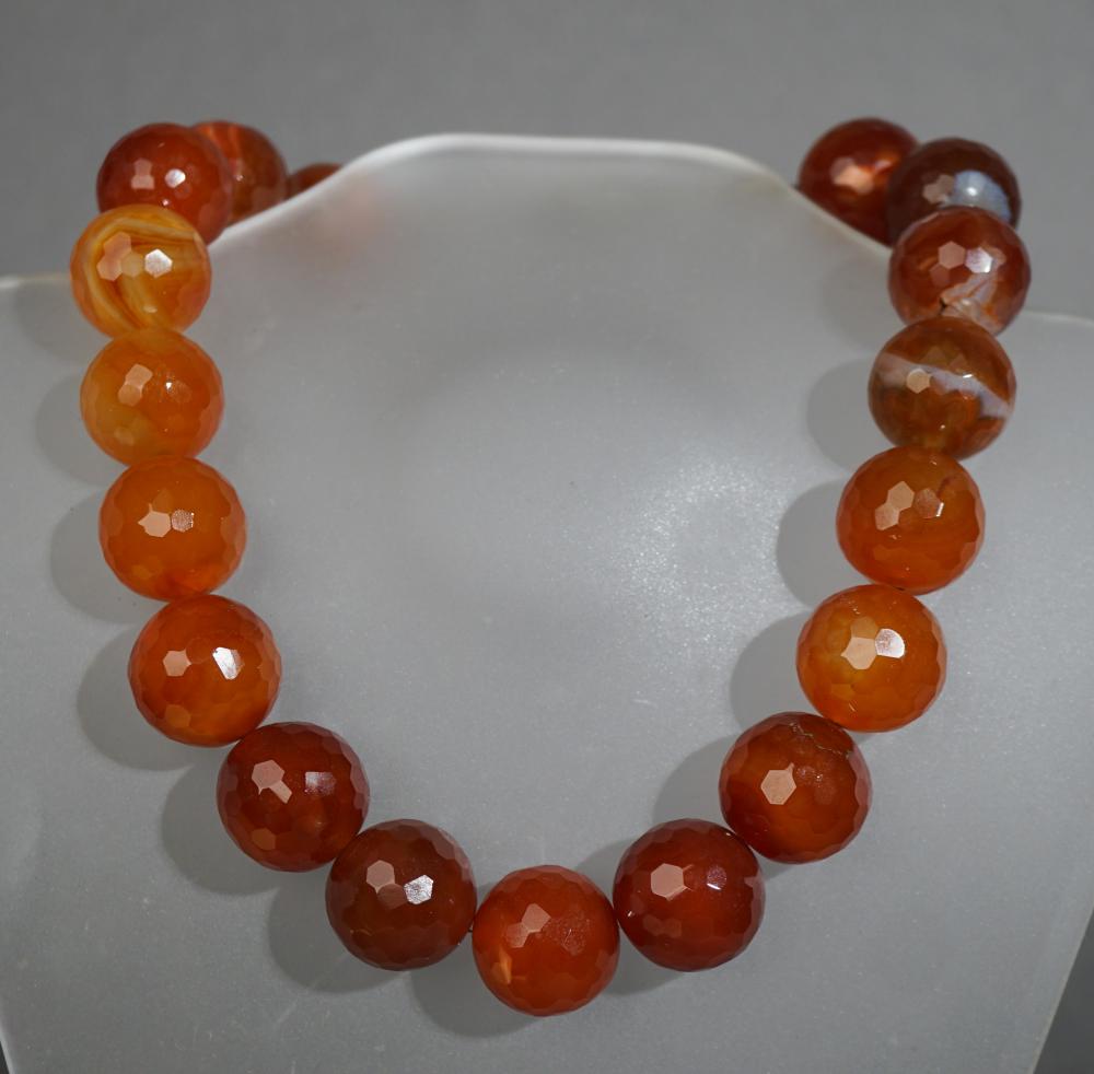 AGATE BEAD NECKLACE L 18 1 2 INAgate 309a7a