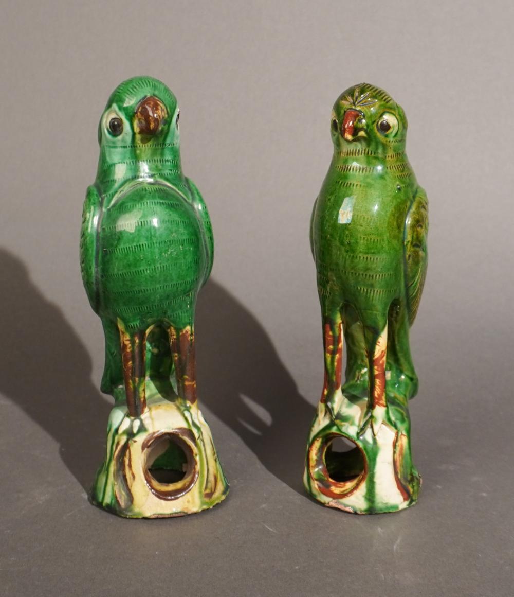 TWO OF CHINESE SAN CAI GLAZED FIGURES 309ac1