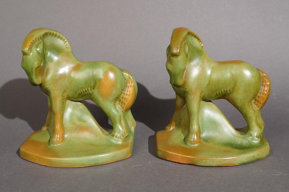 PAIR FRANCOMA POTTERY HORSE FORM 309af5