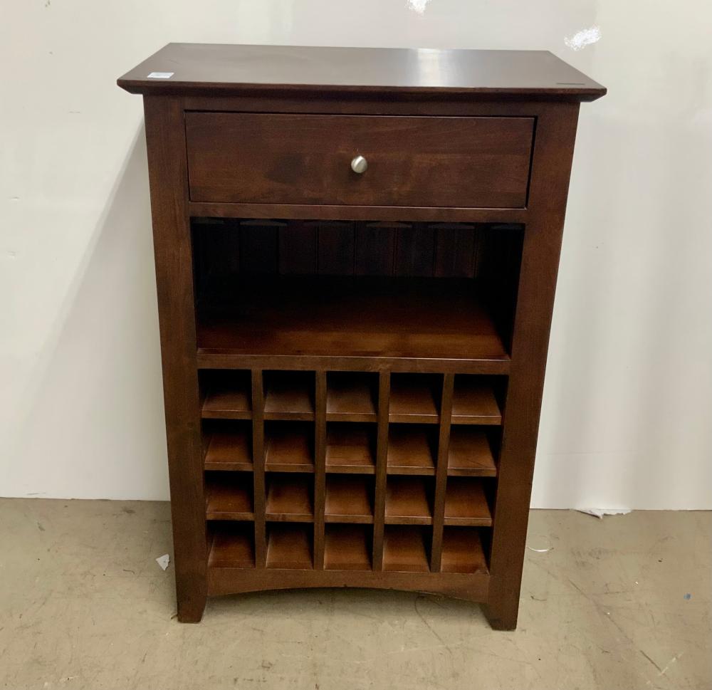 MODERN STAINED CHERRY BAR CABINET