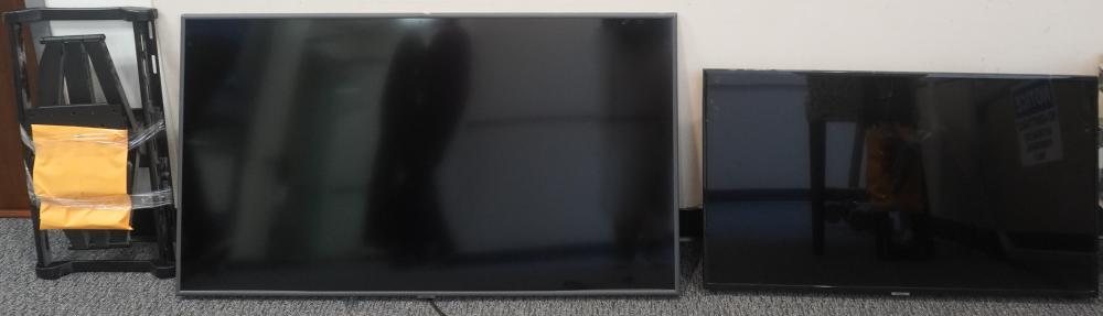 TWO SAMSUNG TELEVISIONS WITH WALL