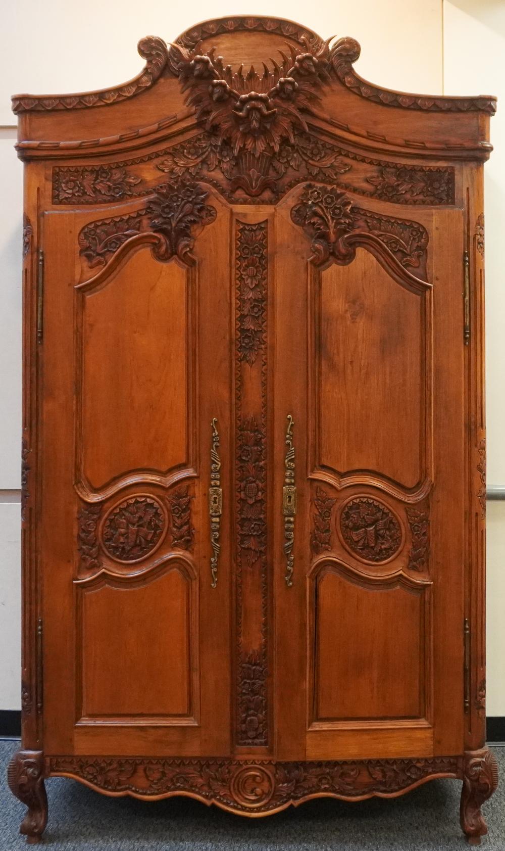 PROVINCIAL STYLE CARVED FRUITWOOD