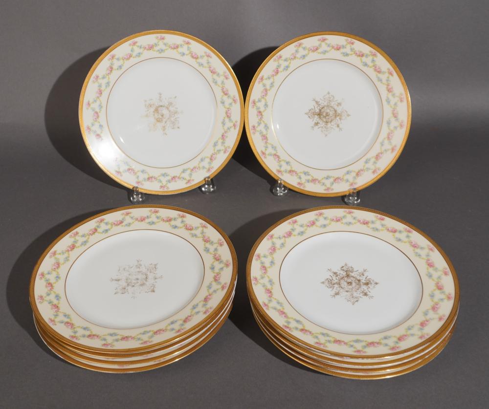 SET OF TEN LIMOGES GILT PORCELAIN 309b95