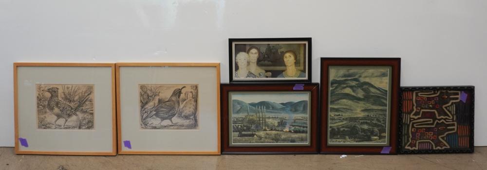 GROUP OF ASSORTED WORKS OF ARTGroup 309b91