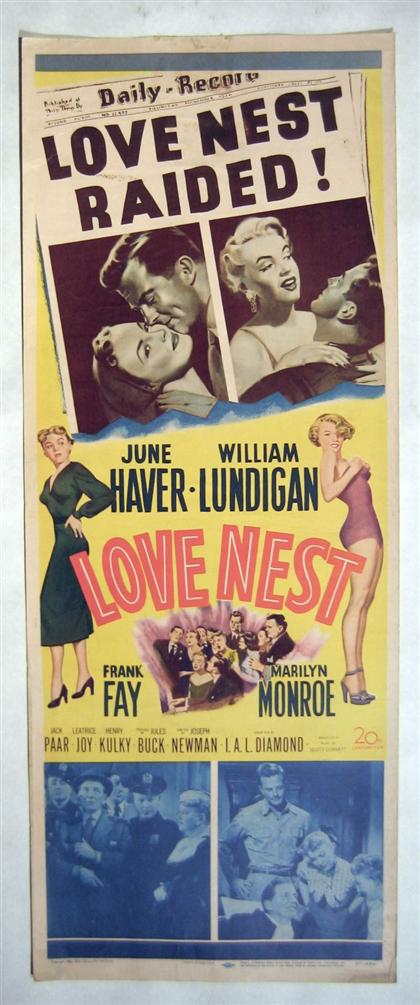 1 piece.  Movie Poster. "Love Nest."