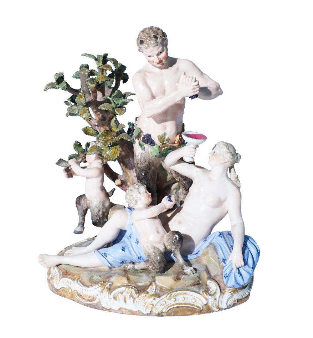 MEISSEN BACCHANALIAN FIGURAL GROUP 309c95