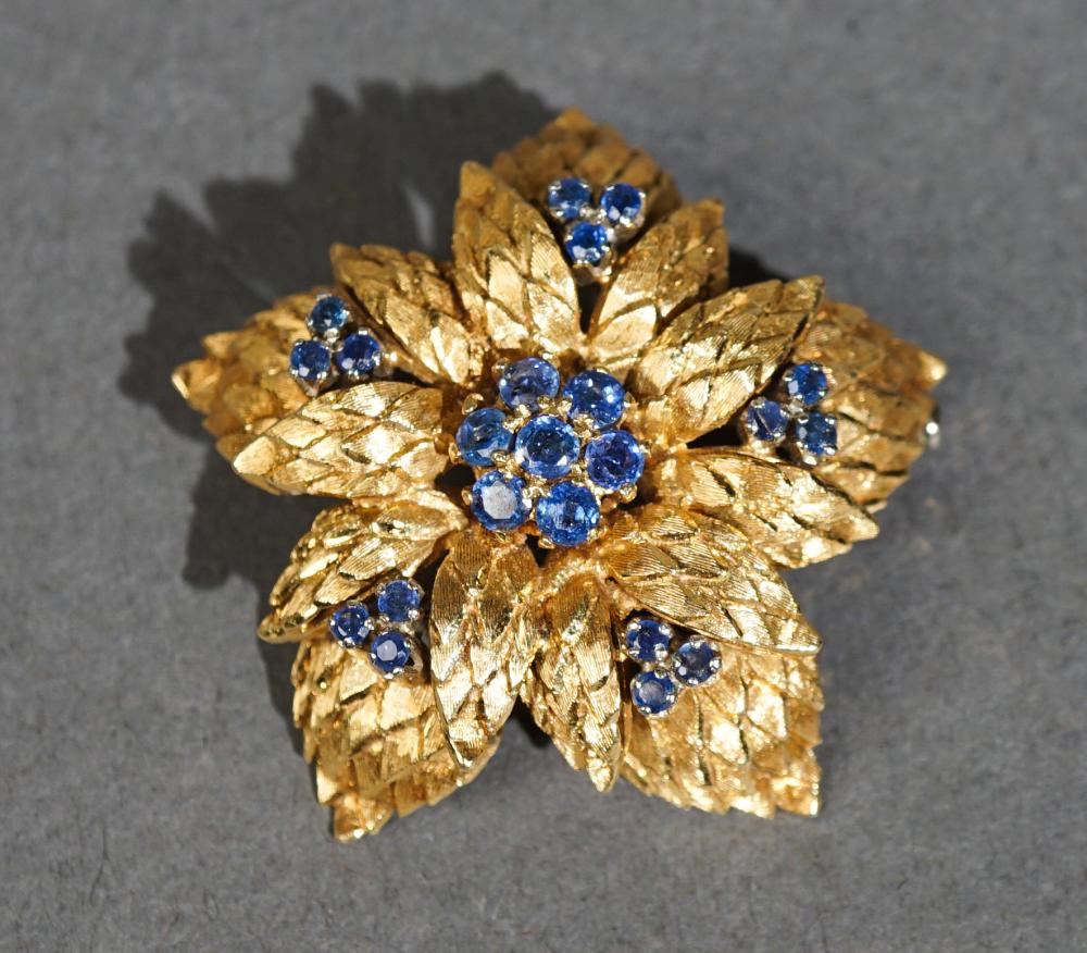 18-KARAT YELLOW-GOLD AND BLUE SAPPHIRE