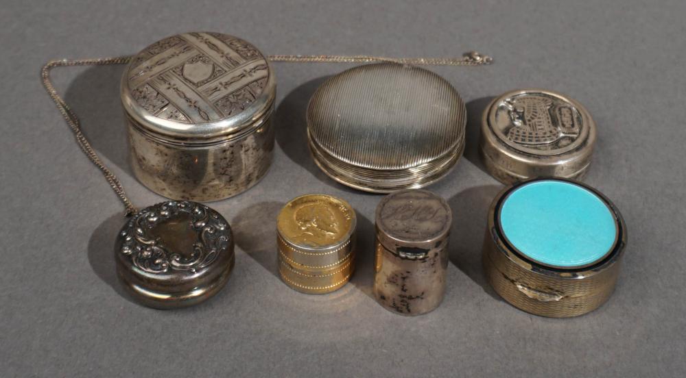 SEVEN ASSORTED SILVER AND OTHER