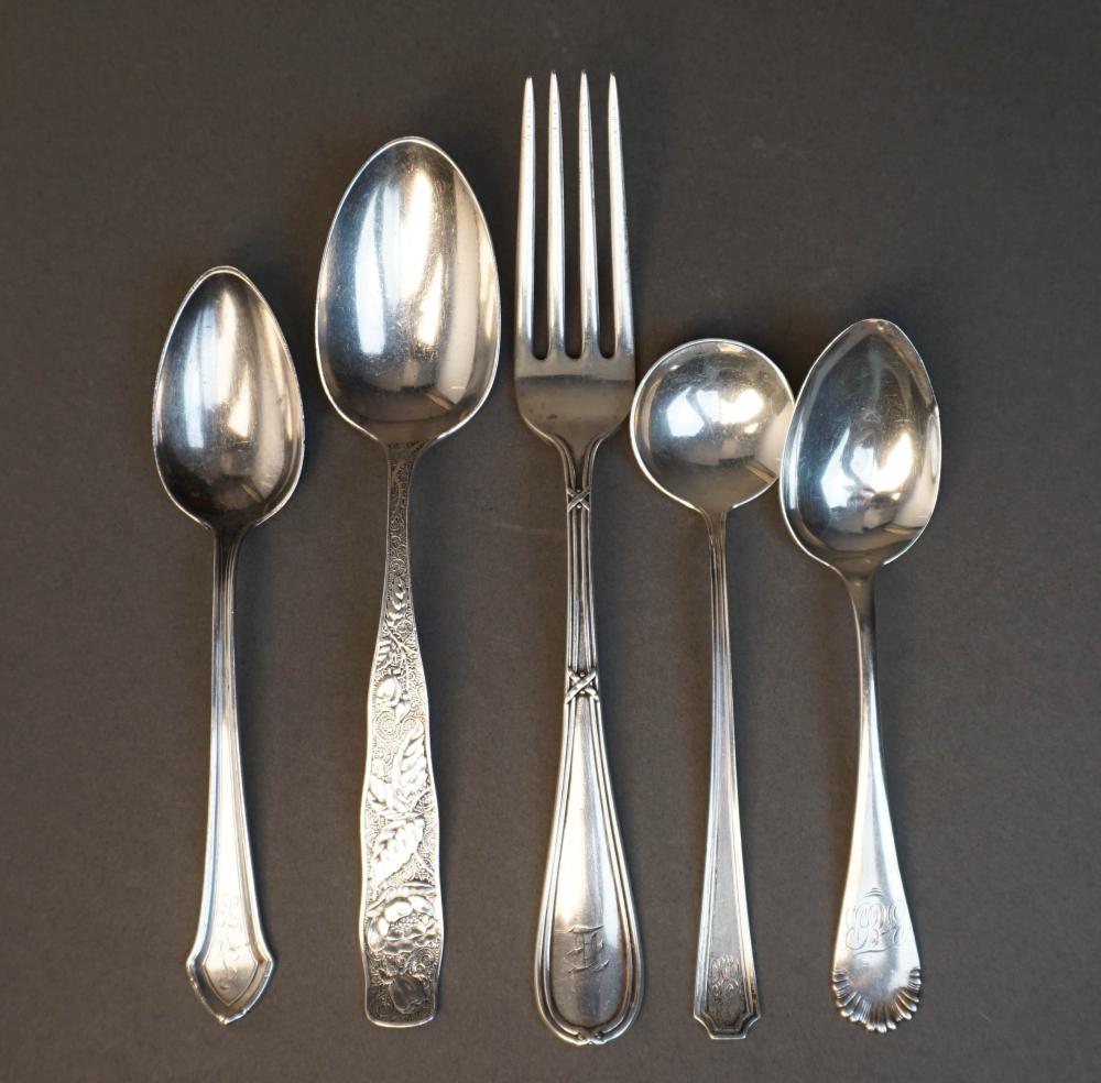 FIVE AMERICAN STERLING SILVER FLAT