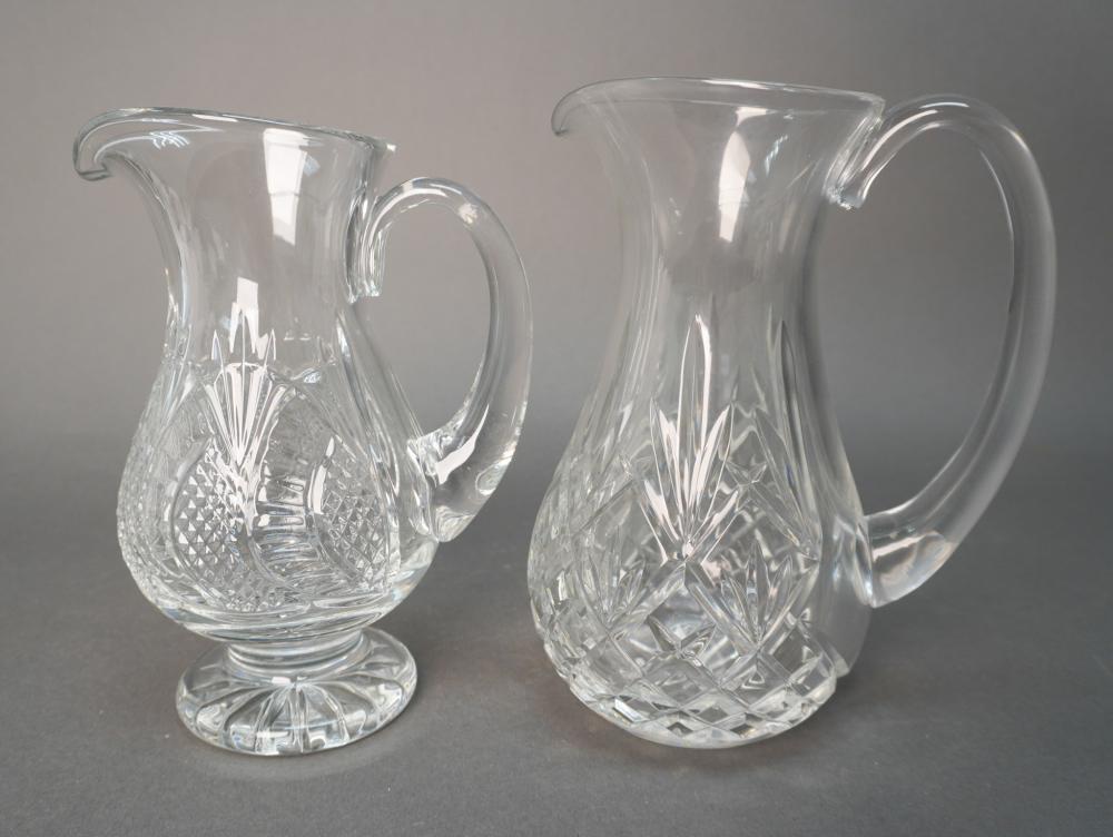 TWO WATERFORD CRYSTAL PITCHERS,