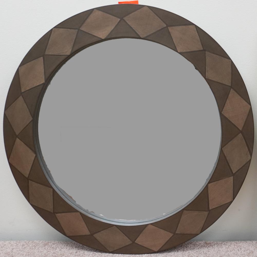 CONTEMPORARY PAINTED ROUND MIRROR  309e5b