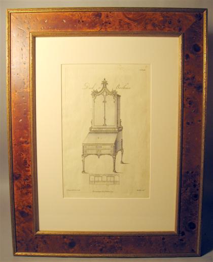 English engraved print of a Desk 4dca5