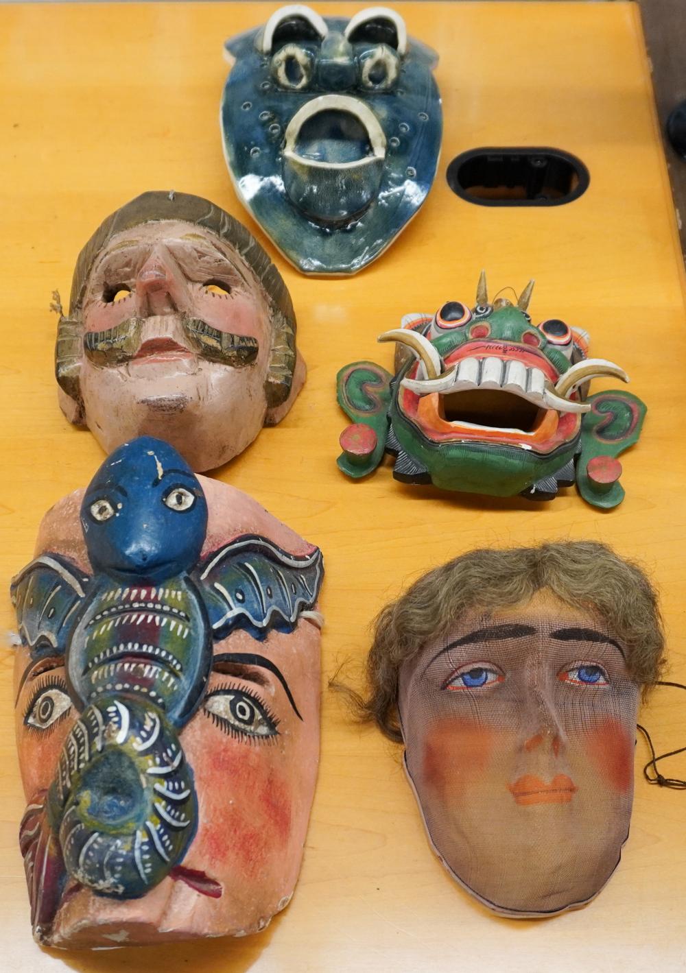 GROUP OF ASSORTED MASKSGroup of