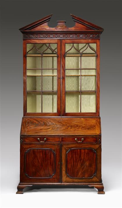 George III mahogany bureau bookcase 4dca6