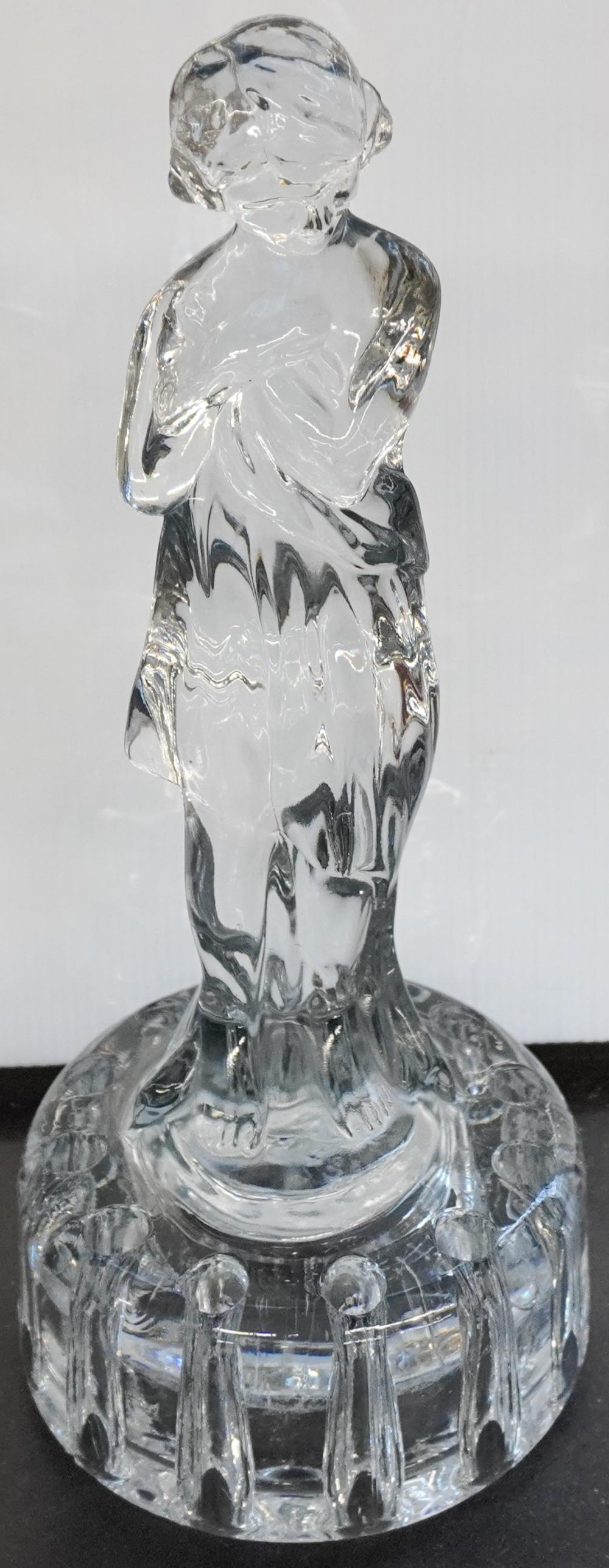 MOLDED GLASS FIGURAL FLORAL FROG,