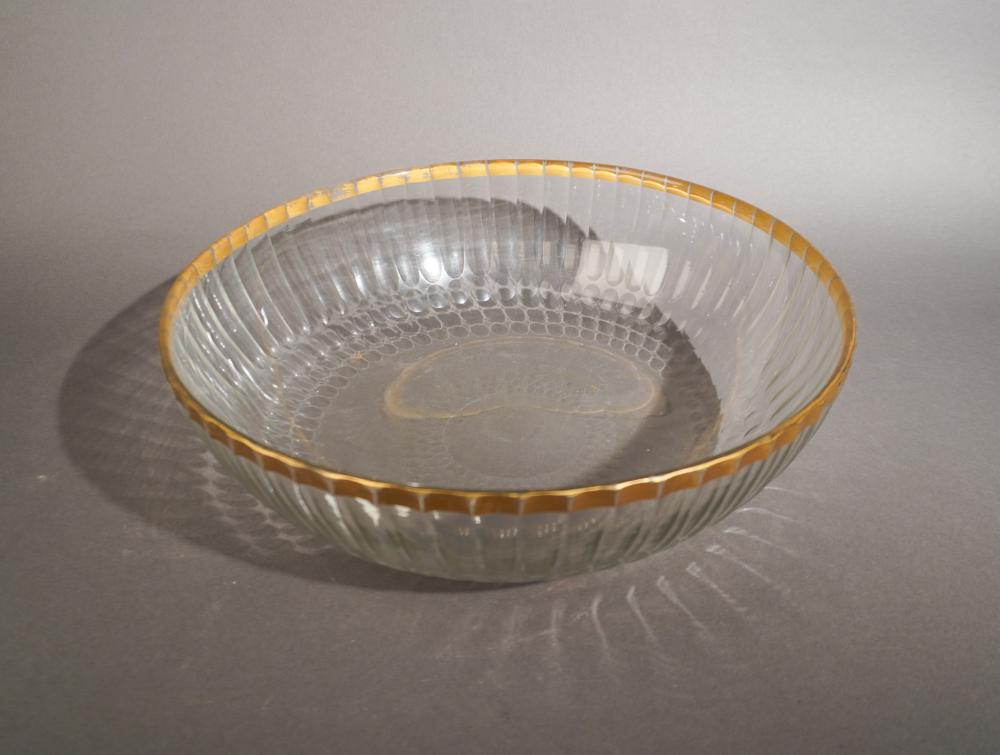 DAUM NANCY GILT RIM CRYSTAL BOWL  309ec1