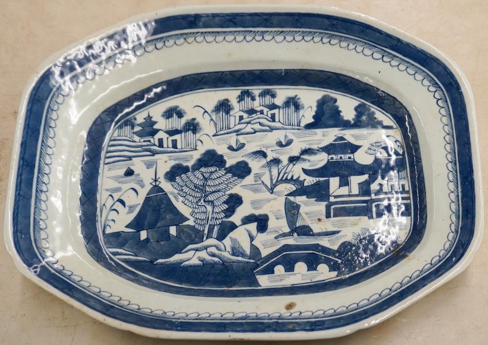 CHINESE BLUE AND WHITE CANTON DECORATED 309ec7