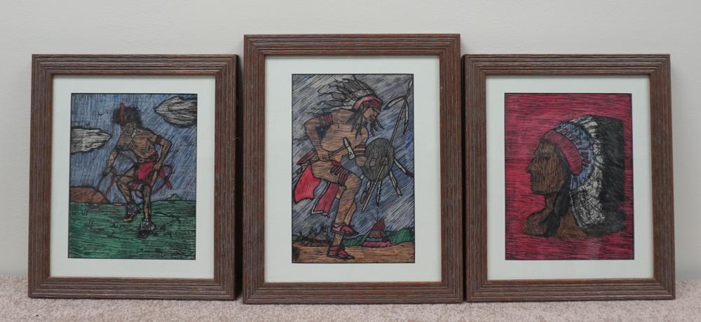 THREE NATIVE AMERICAN LITHOGRAPHS 309ec4