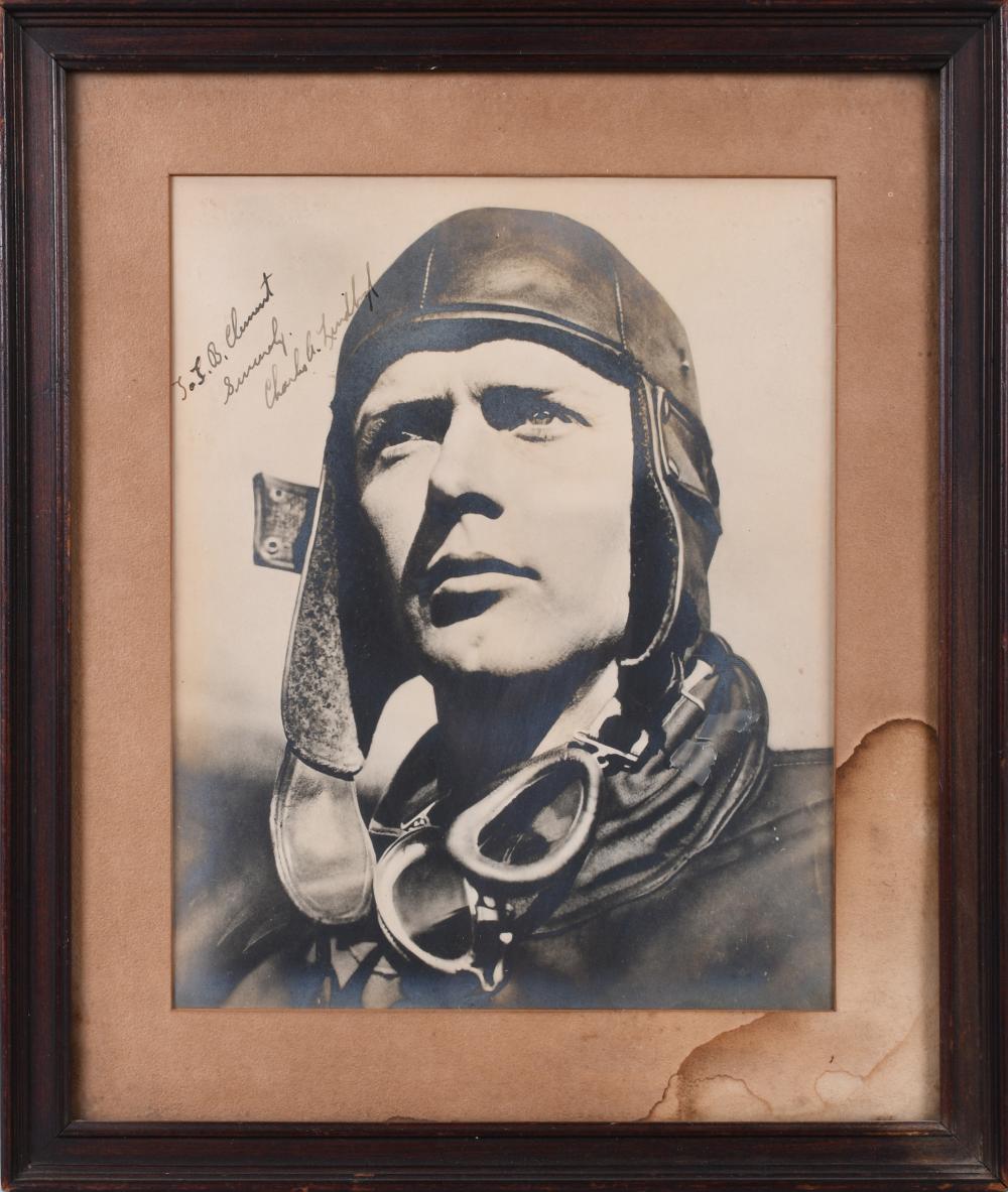 CHARLES LINDBERGH AUTOGRAPHED SEPIA TONED 309f44